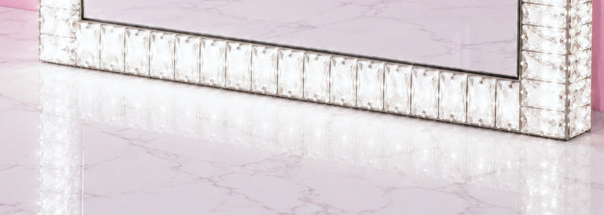 Elysian Mirror — crystal frame detail